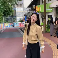 OUDOCKEE 鸥纪儿 【鸥鸥同款】拼接假两件显瘦针织衫 M2503G549T