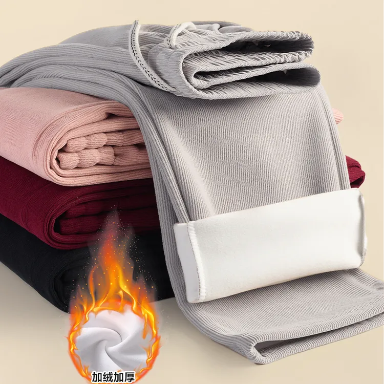 塞外楼兰秋季新款显瘦高腰百搭宽松垂感抽绳马卡色休闲糯米裤