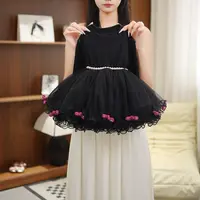 【柒】秋季新款女童蓬蓬软纱蝴蝶结设计女童连衣裙