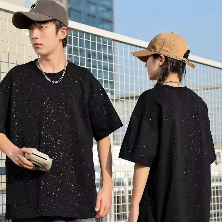 罗宾汉优选2025男女同潮流百搭款满天星T恤