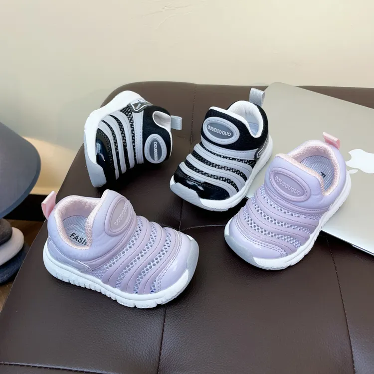 男女童宝宝网鞋春夏毛毛虫运动鞋幼儿学步软底透气机能鞋1-2-3岁5