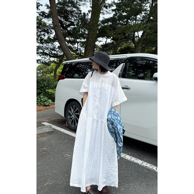 LA CALLA日制风莫代尔麻裙OY52-2108