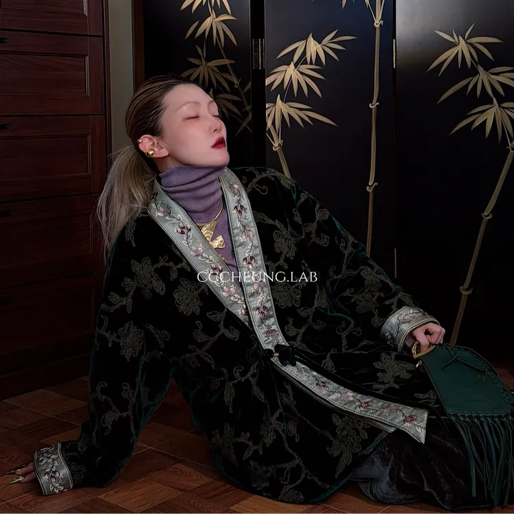 【喜一兮】罗浮梦 羽绒服秋冬新款中式设计师中国风5DD-F8238