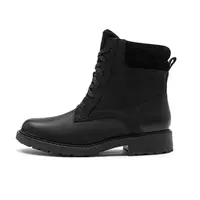 Clarks其乐 牛皮革 中跟3-5cm  马丁靴 3cm 女款 黑色-261679444