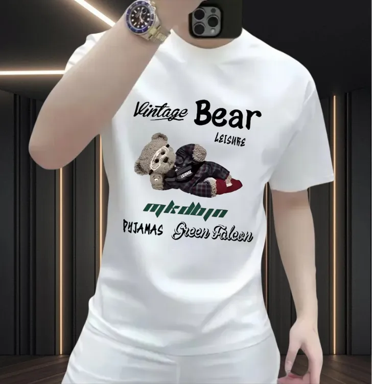 美式痞帅重磅舒适丝光棉短袖青年男女款夏季潮牌街头修身百搭上衣