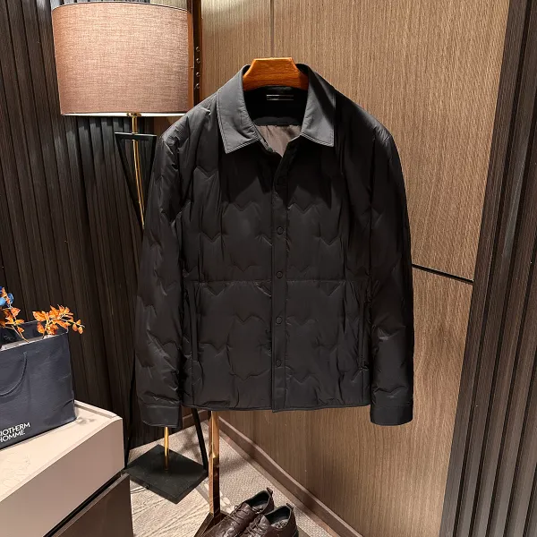 【拒绝臃肿 经典轻商务】25冬季新款男士高品质衬衫领轻薄款羽绒服