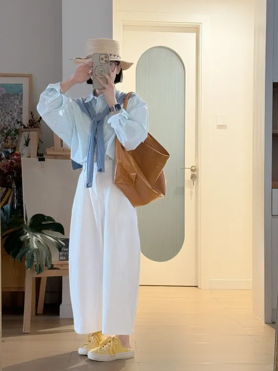 韩风减龄披肩衬衫穿搭一整套2025春季新款小个子九分裤两件套女潮