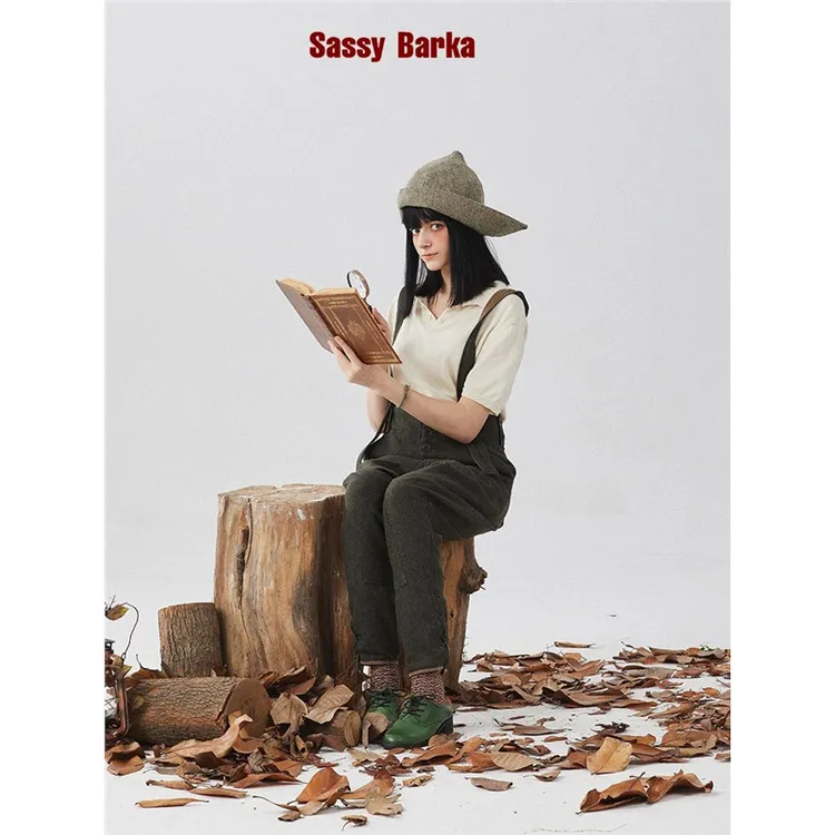 SassyBarka国现设计师原创折纸燕尾尖顶翻檐长尾帽子羊毛混纺限量