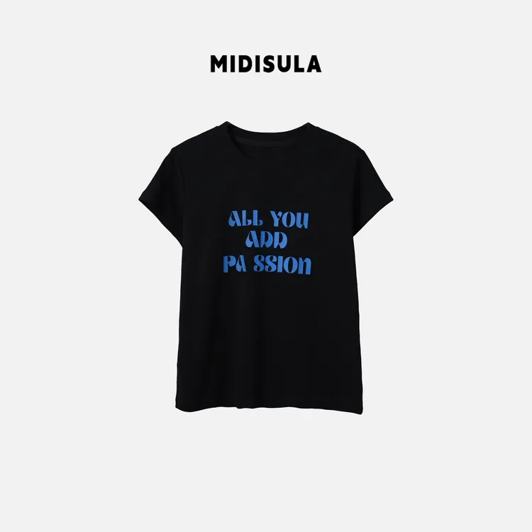 MDSL·常规基础百搭简约字母印花短袖T恤#0580