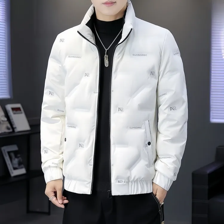 冬季简约服男士百搭时尚休闲男保暖外套羽绒棉服