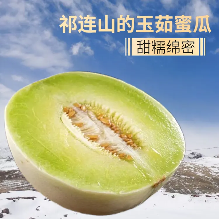 甘肃特产新鲜水果头茬玉菇甜瓜现摘当季水果冰淇淋口感软糯香甜
