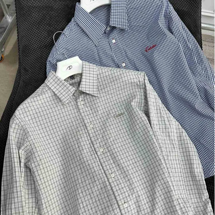 CATSSTAC 花苞格纹刺绣衬衫长袖休闲秋季衬衣