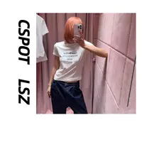 CSPOT女款修身96数字印花短袖