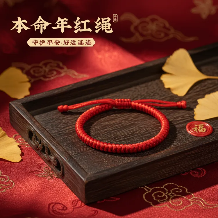 2026马年本命年红绳手链女款肖战同款藏式金刚结手绳男纯手工编绳