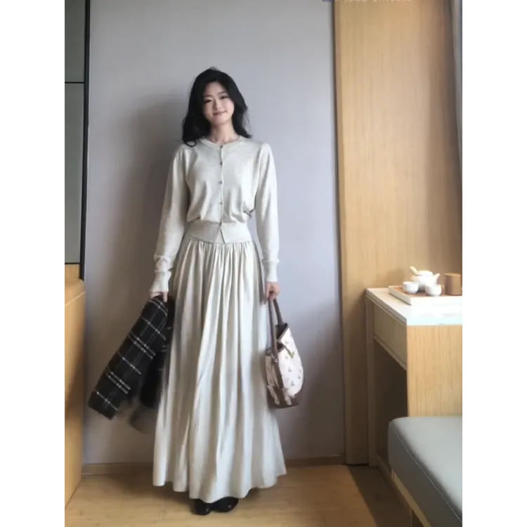 MARIE.COCO新款针织开衫上衣搭高级感半身裙氛围法式套装优雅穿搭