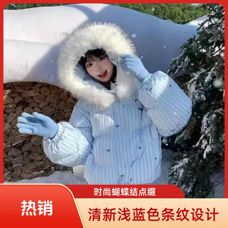 美拉德爆款2025新款棉服短款冬季小个子宽松加厚保暖连帽棉衣棉袄