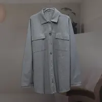 【8650】高品质原创设计灰色时尚百搭翻领长袖上衣童