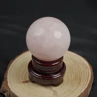 粉水晶球摆件 居家客厅办公室桌面饰品高档新中式摆件装饰