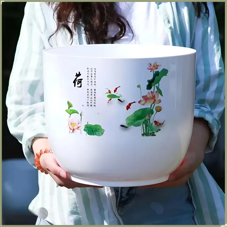 睡莲专用盆无孔荷花盆塑料仿陶瓷树脂荷花睡莲碗莲水培植物专用盆