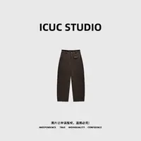 ICUC STUDIO-【三伏裤2.0】流光复古风松弛感阔腿弯刀裤3015