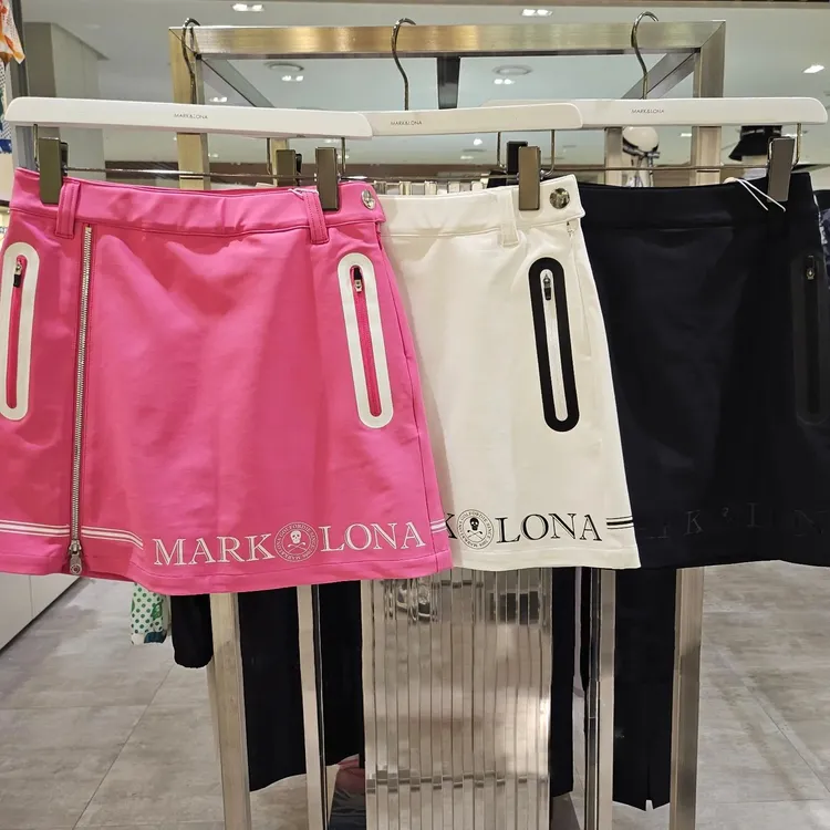 M&L*家早春新款女士高尔夫拉链短裙/拉链纯色无缝工艺/多季节可穿