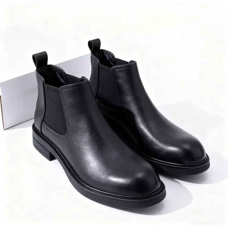 素面净版切尔西靴经典款式秋冬软面商务皮鞋男款切尔西靴男