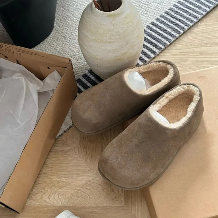 【钟姐专属】全包小土豆鞋男款冬季皮毛一体雪地靴包头勃肯毛毛拖