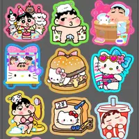 (直播拆(卡通))卡通冰箱贴木制滴胶三层两层磁性贴文创
