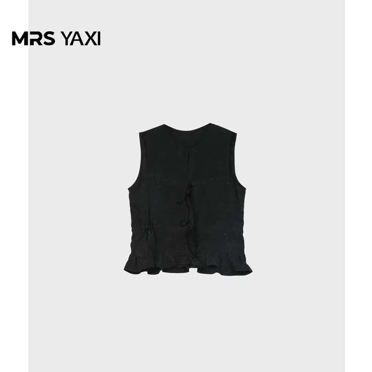Mrsyaxi新中式复古国风马夹无袖上衣YX5101007