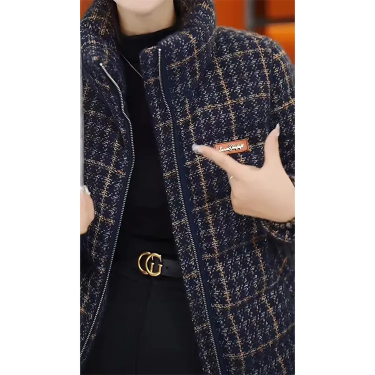 2026冬季新款气质显瘦显白高端深海蓝棉服女时尚潮流时髦感保暖