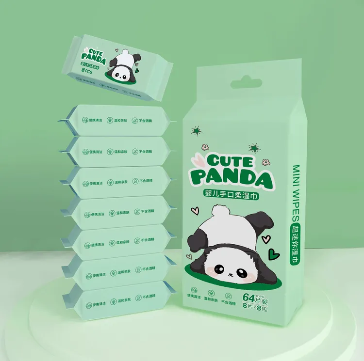 【西藏包邮】迷你湿纸巾小包婴儿手口巾湿纸巾便携抽取式清洁湿巾