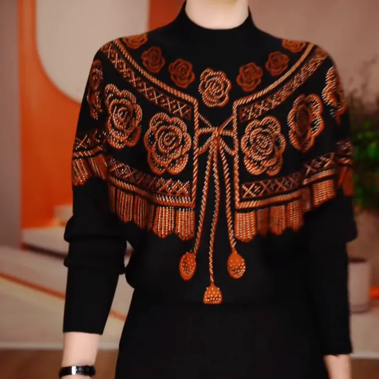 冬季时尚宽松上档次百搭减龄针织衫洋气女士保暖显瘦新款休闲毛衣