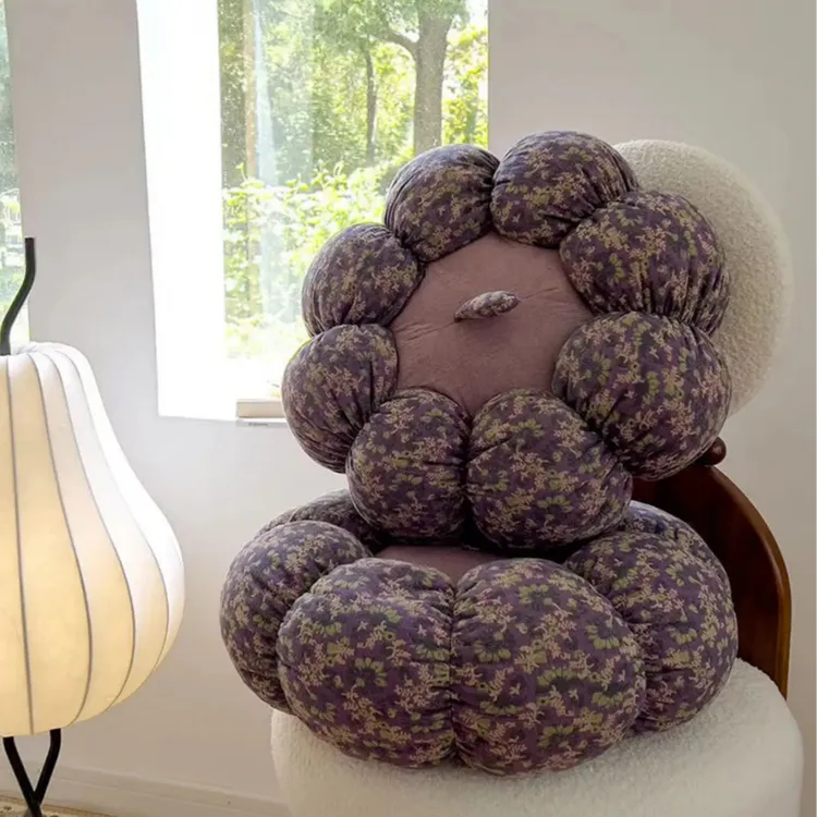 精品双层纱玩偶抱枕坐垫---紫花南瓜