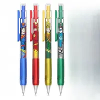 【新疆包邮】SA101正义联盟速干按动学生中性笔盲盒0.5mm尖锥头(黑)