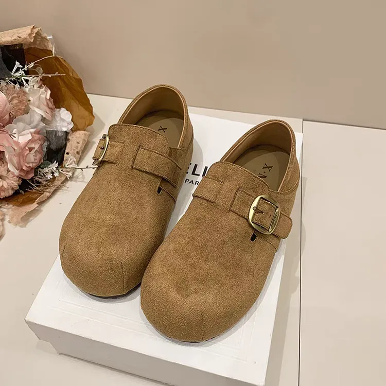 【十六号】超软底2025时尚勃肯鞋百搭休闲鞋女厚底增高两穿单鞋A-16