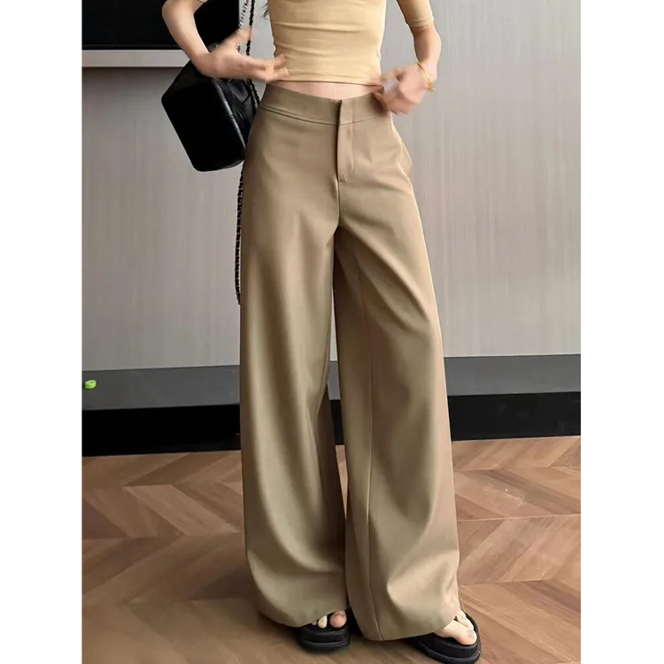 高级感宽松显瘦垂感西装阔腿裤女夏季新款气质百搭低腰休闲裤