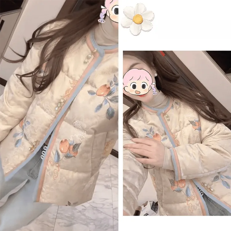 新中式国风小个子棉服女2025冬季新款加棉加厚百搭复古夹棉保外套