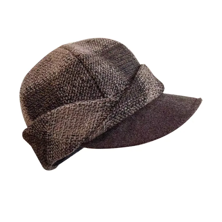 复古羊毛护耳时尚贝雷帽新款高级感秋冬轻奢帽子