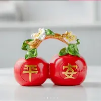 外贸孤品福禄平安苹果桌面小摆件中式招