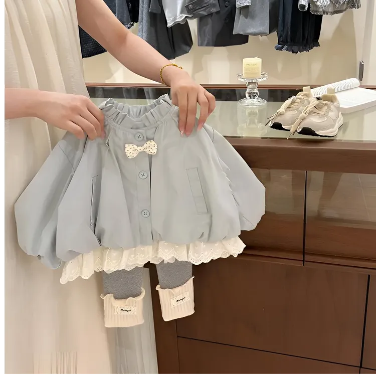 女童超好看外套2025秋季新款韩版儿童花苞上衣大童长袖时髦夹克潮