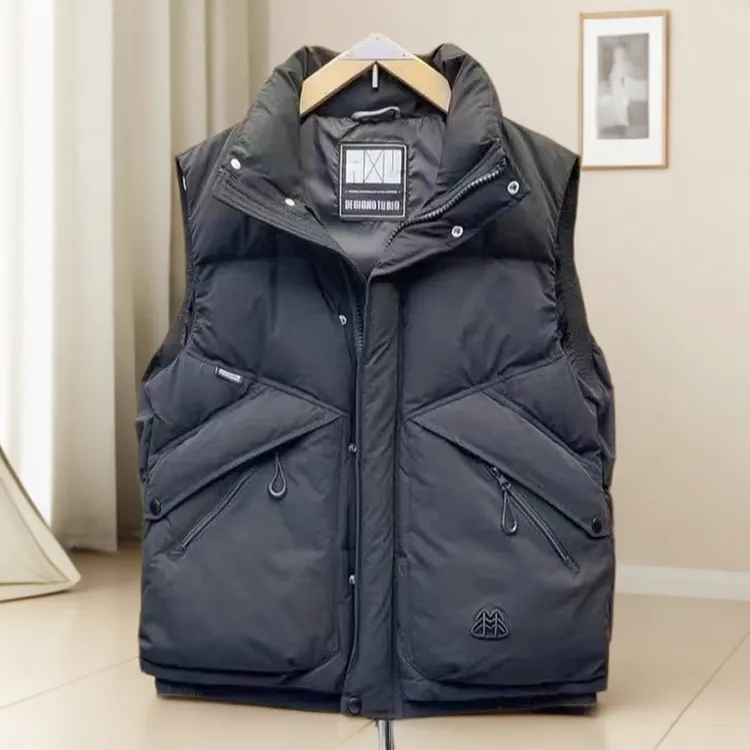 奥美普西比加厚保暖立领羽绒马甲外套潮流时尚百搭休闲坎肩背心