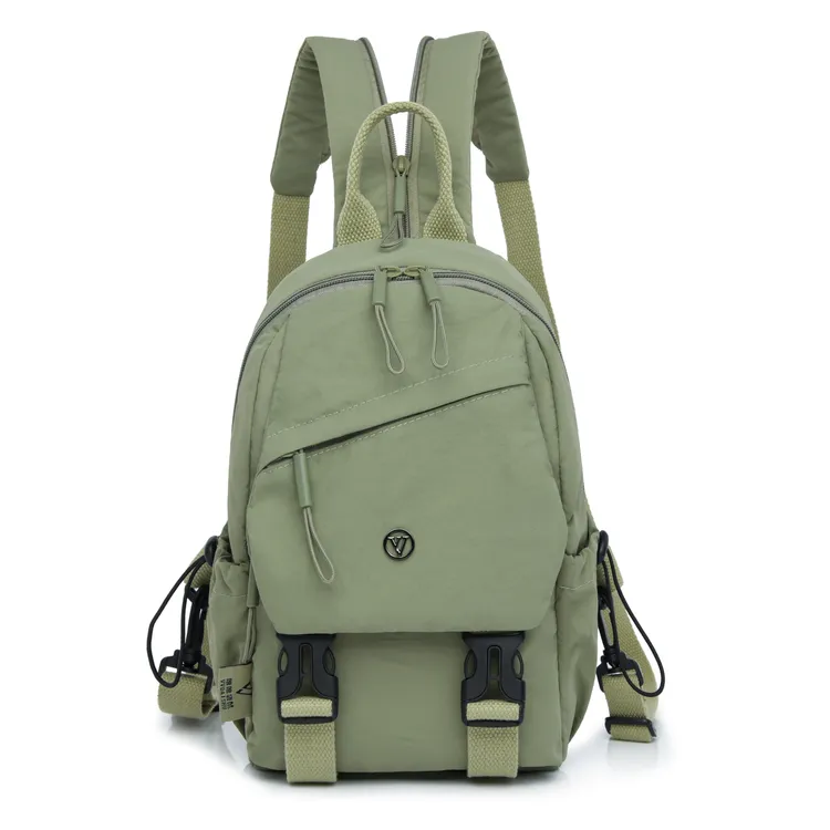 单根文艺风拉链双肩包休闲小背包多功能中学生轻便韩版大学生背包