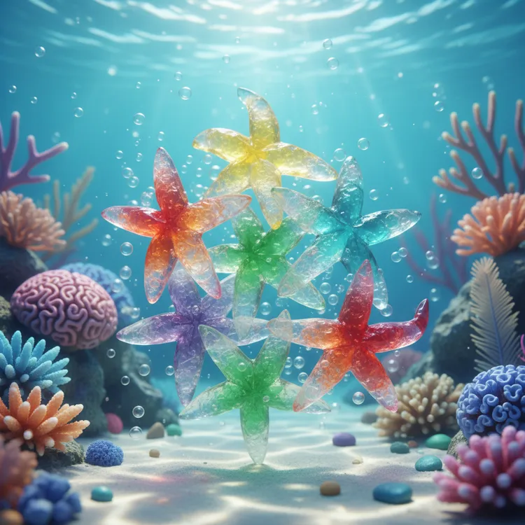 零脂爽口大海星软糖水果味4D水晶糖Q弹晚上充饥休闲零食厂家直销