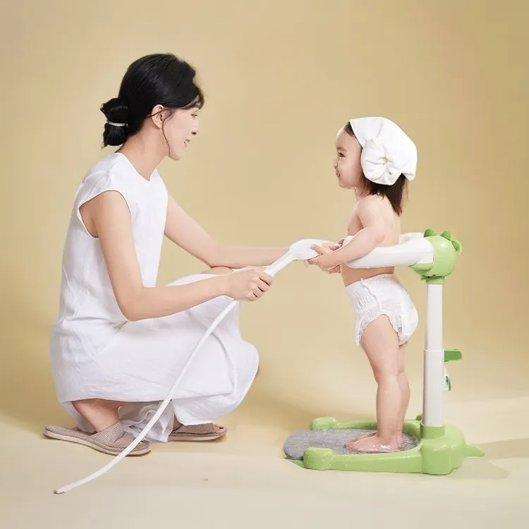 宝宝站立着洗澡神器婴幼儿小孩洗屁屁股辅助架支架家用家庭洗澡台