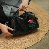 【CEFIRO · CiCi】油蜡牛皮枕头包秋冬新款大容量简约斜挎包 1090