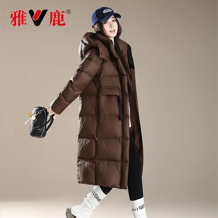 V/雅鹿90鸭绒羽绒服女款爆款2025新款正品反季大清仓女网红款外套
