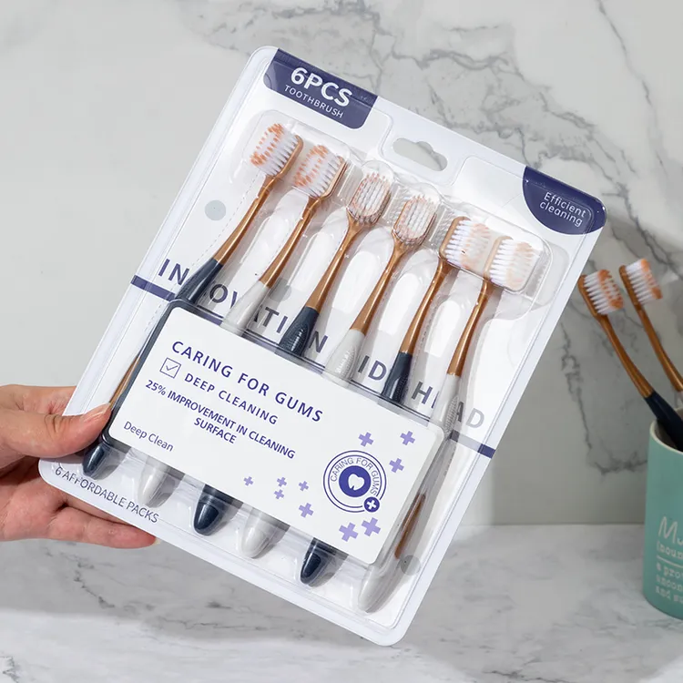 【一盒6支装】SM同款超值牙刷轻密柔软刷毛洁齿牙刷同款随机一盒