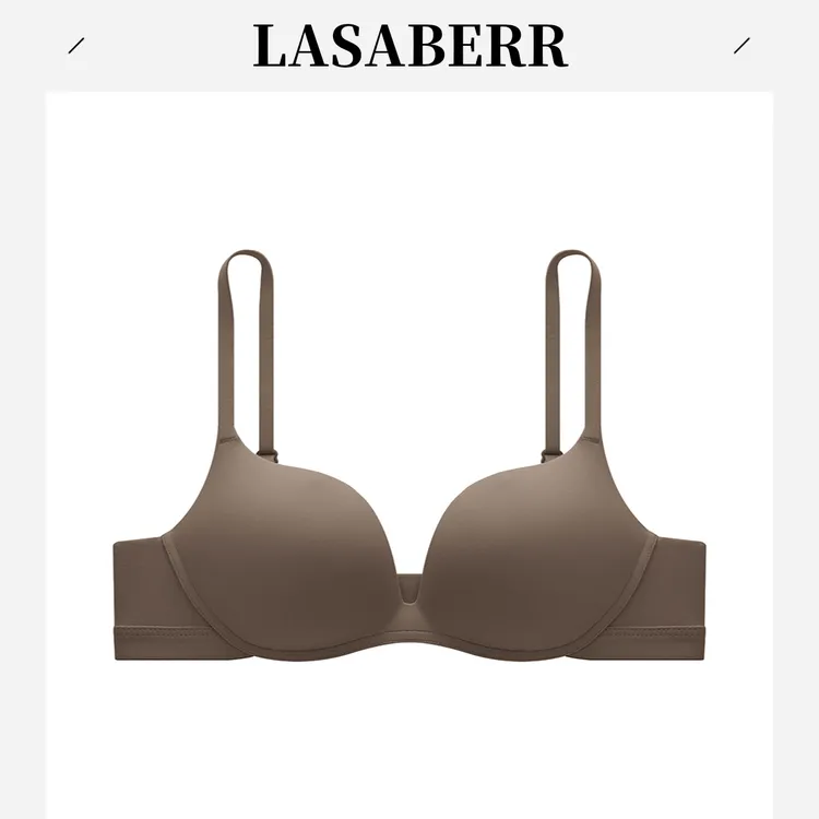 内衣女光面无痕薄款聚拢上托防下垂舒适透气软支撑无钢圈文胸套装