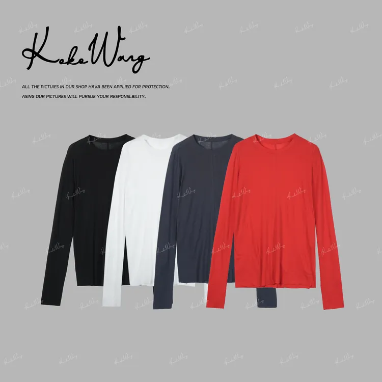 KOKO WANG冬季澳洲100超细棉前中缝线舒适长袖打底衫N2515L06T45