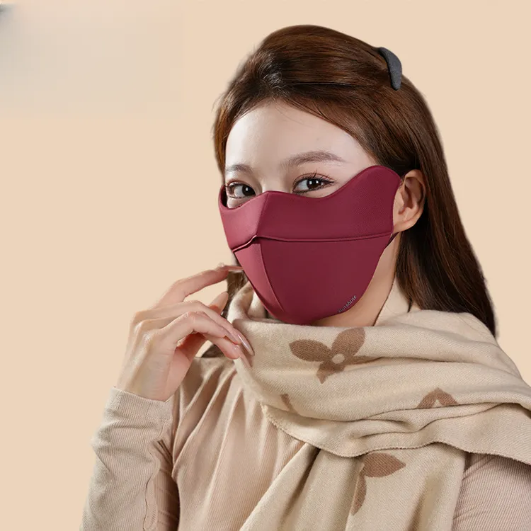 新款秋冬季保暖口罩护眼角透气女高颜值面罩防风防寒美拉德5D立体